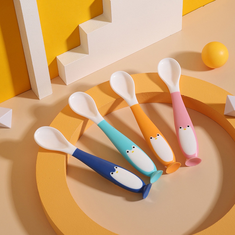 HIPPO LAND BPA FREE SILIKON Sendok dan Garpu MPASI Bayi Silicone Baby Spoon Fork Peralatan Makan Bayi Aman 260