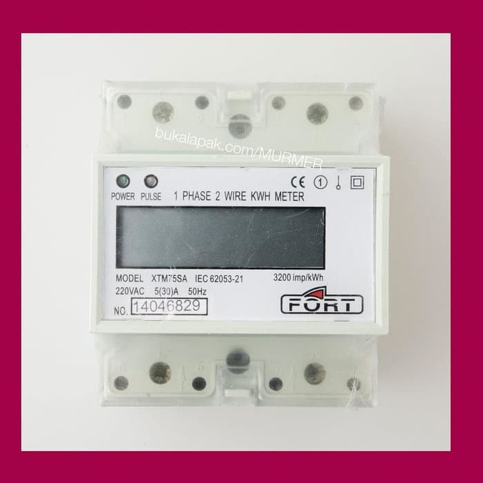 KWH METER DIGITAL 1PHASE / 1 phase /1P XTM75SA LCD FORT din rail panel