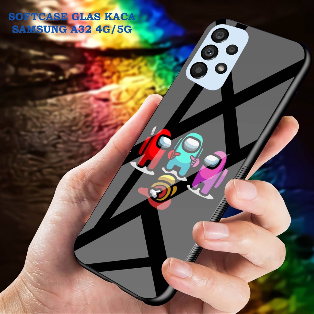 Softcase Glass Kaca SAMSUNG A32 [4G]- Case Hp Pelindung Handphone SAMSUNG A32 [5G] [ A70]