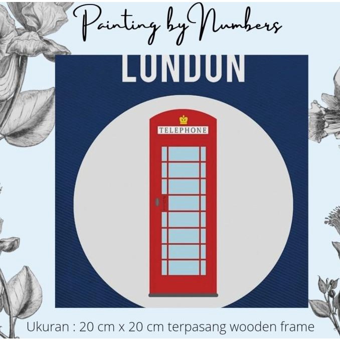 

DIY painting by number 20x20cm kerajinan tangan - LONDON