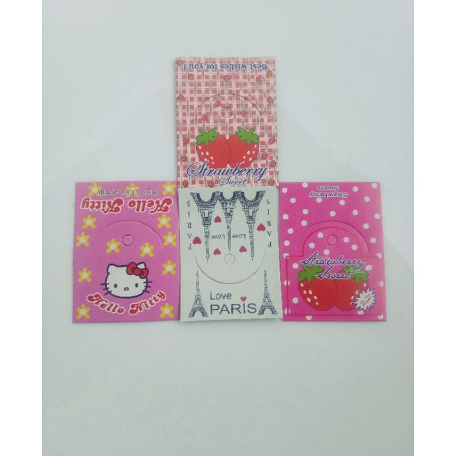 

Hangtag paris,polkadot,stoberi dan hello kity/50 lembar.