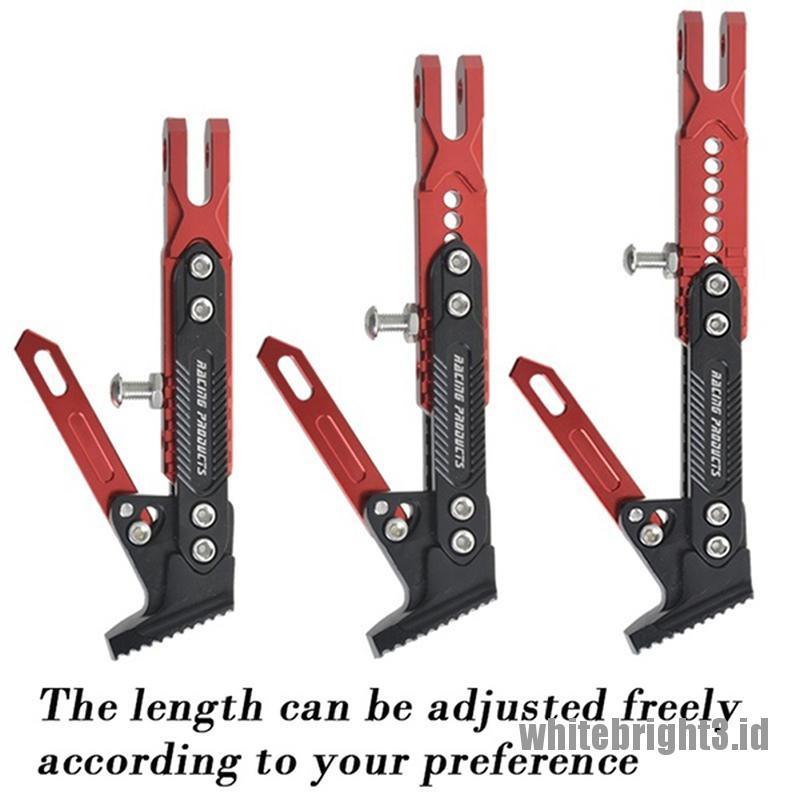 Standar Samping Sepeda Motor Bahan Aluminum Alloy CNC Warna Putih