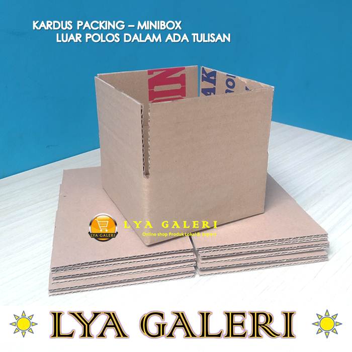 Karton Box Kardus Packing Uk.12x12x6 cm Luar Polos Dalam Ada Tulisan-4
