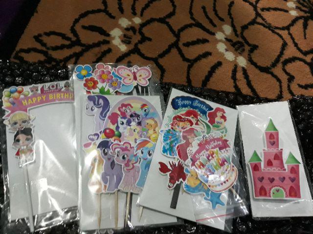 Topper Cc Bunga Kupu Utk Hiasan Kue Dll