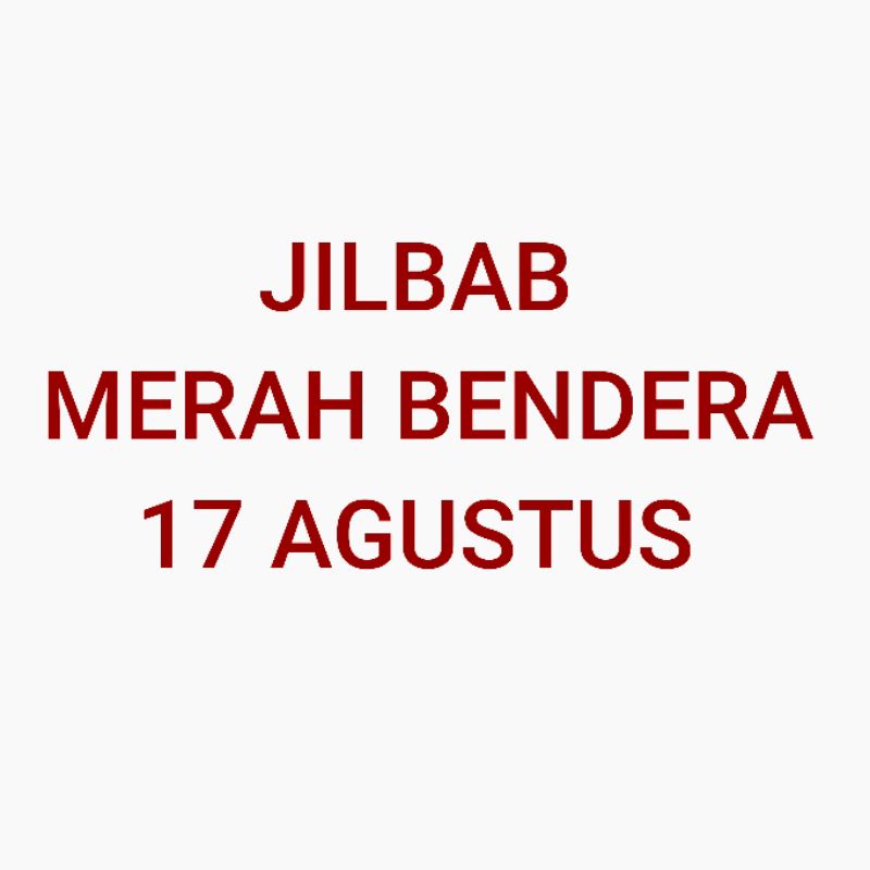 jilbab merah bendera segiempat kemerdekaan 17 agustusan  umama polos surabaya sidoarjo jatim jawa timur malang