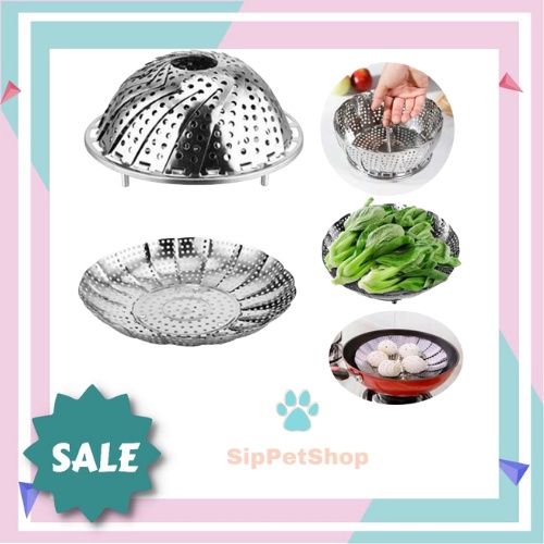 Kukusan Stainless Steamer Alat Kukus Lipat Serbaguna