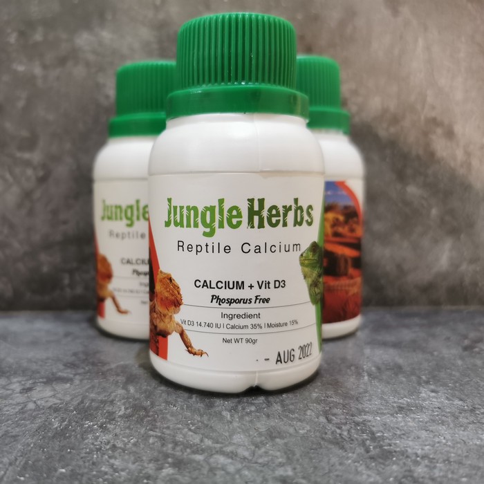 Reptile calsium jungle herbs + vit D3 kalsium reptile