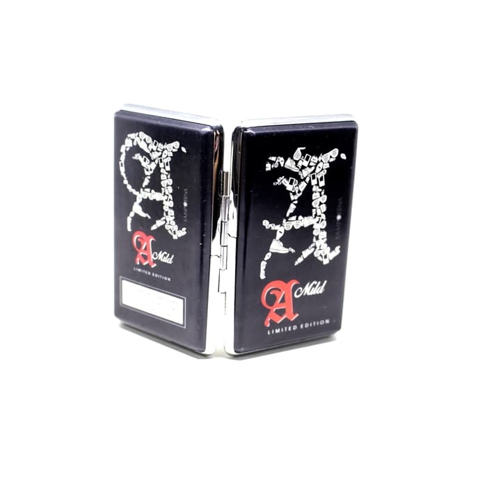 KOTAK ROKOK A MILD HITAM 662-8, TEMPAT ROKOK BRAND A-MILD BLACK