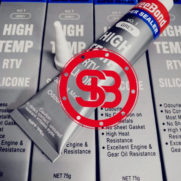 lem threebond SUPER SEALER NO.1 High Temp RTV Silicone Grey Abu Abu 75gr / 75 gr