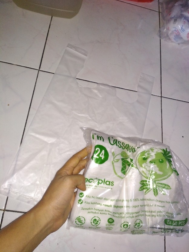 Plastik Singkong Ukuran 17 , 24 , 28 / Kantong Plastik Ramah Lingkungan Isi 50 Lembar