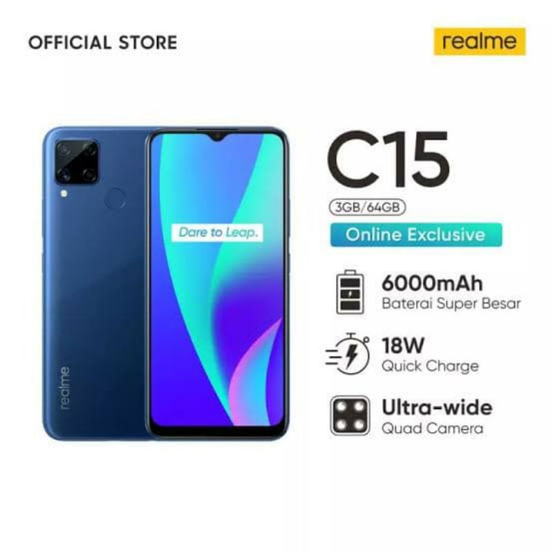 Realme C15 Ram 4/64 3/64