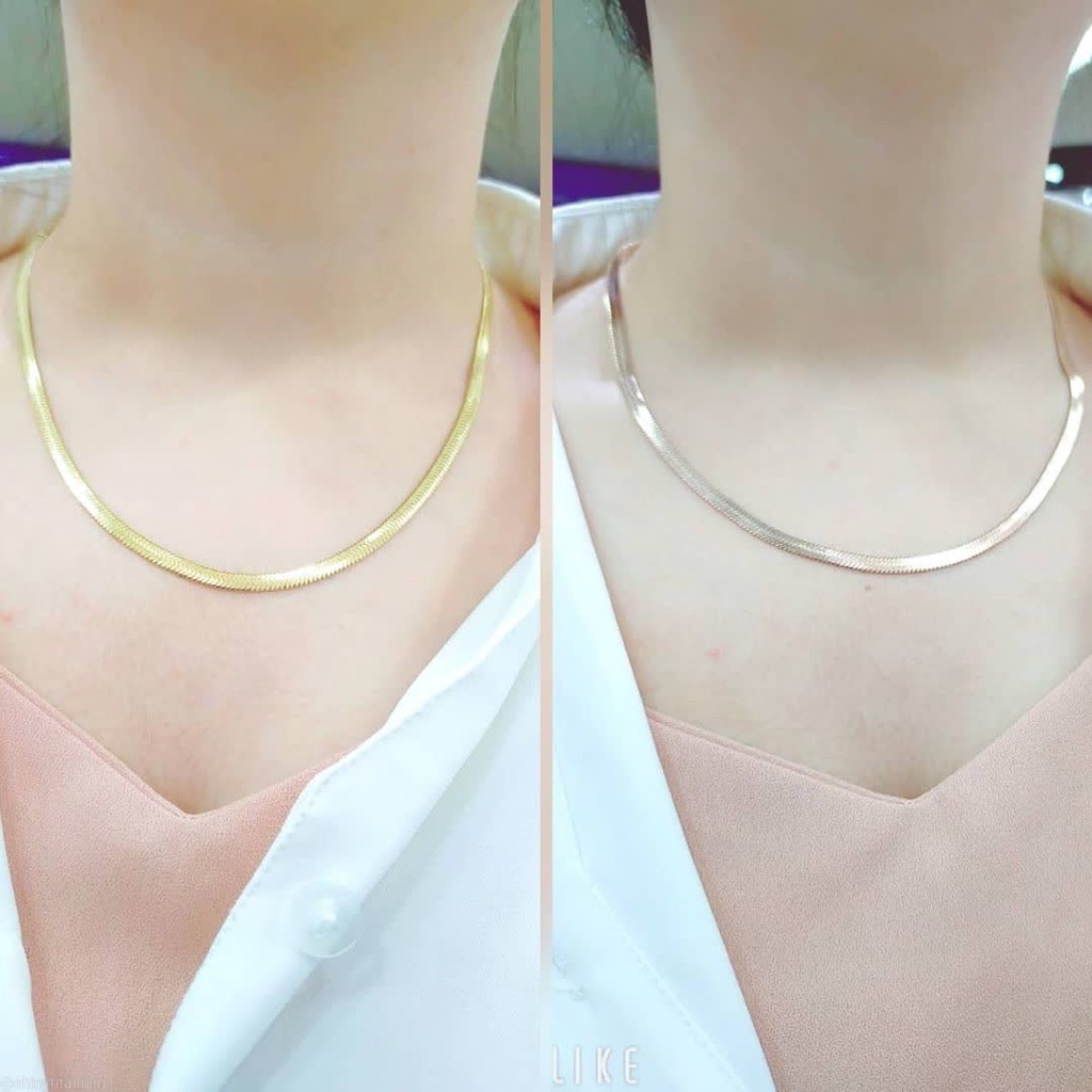 KALUNG CHOKER WANITA KOREA TITANIUM ANTI KARAT AKSESORIS KALUNG RANTAI MEWAH ANTI KARATAN ST-2712