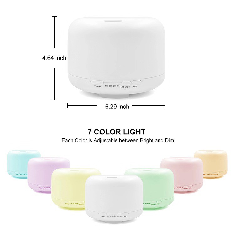 500ml Humidifier Colorful Lamp Ultrasonic Aroma Diffuser 7 LED + REMOT 300ml Pengharum Pelembab Udara Aroma Therapy