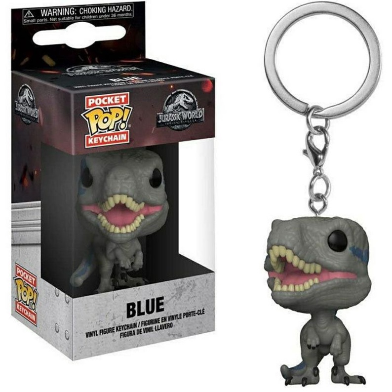 MYCOLLECTIONSID FUNKO POCKET POP KEYCHAIN GANTUNGAN KUNCI JURASSIC WORLD BLUE T.REX DINOSAURUS DINOS