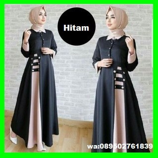 GAMIS SYARI ANNAJAH CAPUCCINO 900GR 110 140 ALLSIZE GAMIS SYARI BUSUI CADAR CREPE HQ POLOS MURAH I.