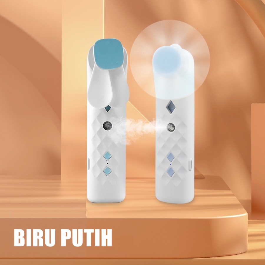 KIPAS ANGIN MINI PORTABLE NANO SPRAY 2 IN 1 USB CAS GENGGAM BISA DI ISI AIR