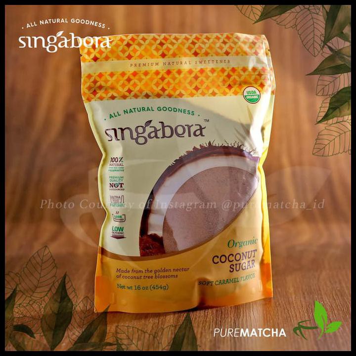 

Singabera Organic Coconut Sugar Gula Kelapa Organik Pouch 454Gr