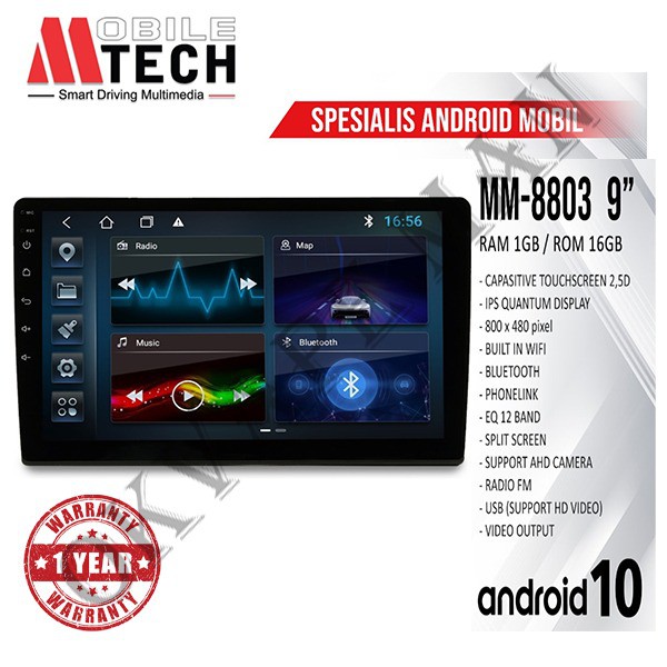 MTECH Android HEAD UNIT 9 inch Universal Double Din