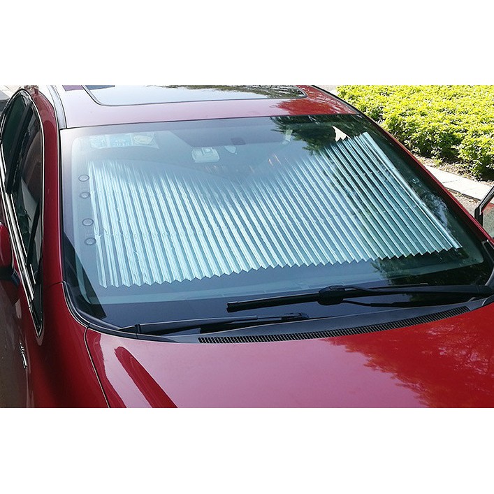 Anti panas Sun Guard Kaca Depan Mobil ALUMINIUM Model Auto Lipat / Folding