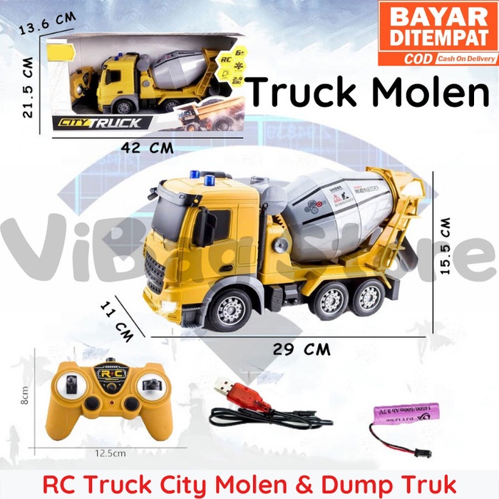 RC Truck Besar Dump Truk dan Truk Molen Besar Remote Control RDR1103 - Truk Molen