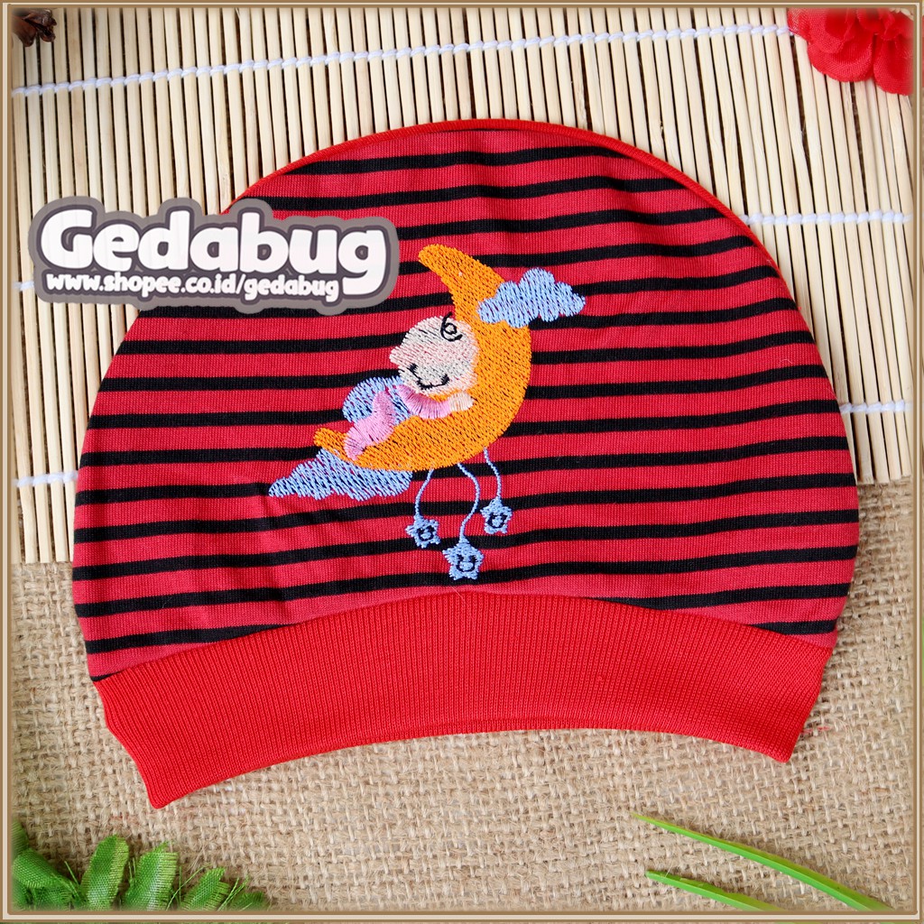 Topi Bayi Okiyo Kupluk Salur Newborn / Topi Anak Bayi Bermotif Lucu - gedabug