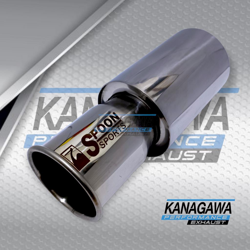 Knalpot Racing Mobil SPOON Sports Bass Adem Bulet Empuk Full Stenlis Performance Polos