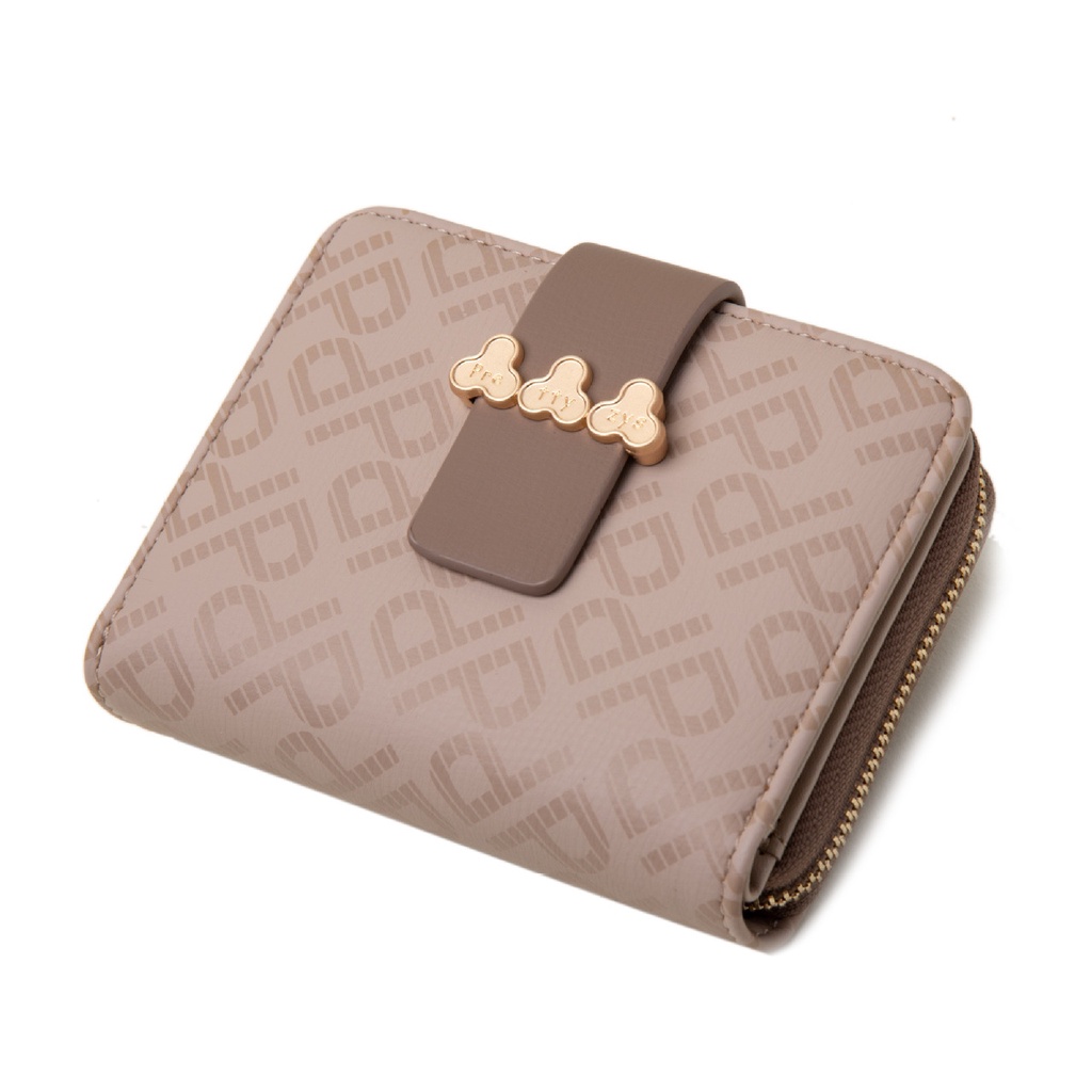 DOMPET LIPAT PRETTYZYS WANITA IMPORT ORIGINAL KULIT COKLAT DUERENA WA539B7 KARTU MINI PENDEK SIMPLE LUCU PREMIUM KOREA REMAJA KEKINIAN CEWEK FASHION MURAH