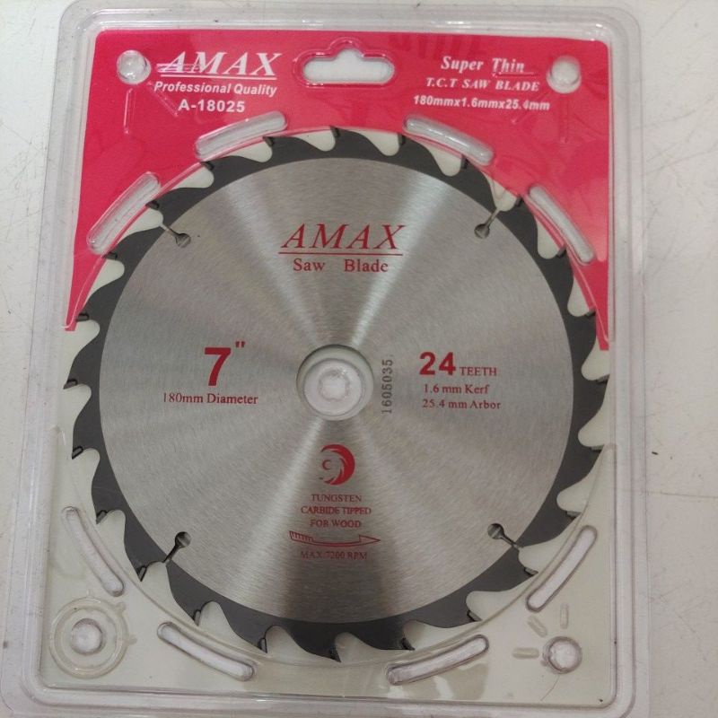 AMAX mata circle 7x24T super thin / Amax Saw Blade 7x24T super thin / mata potong kayu 7x24T