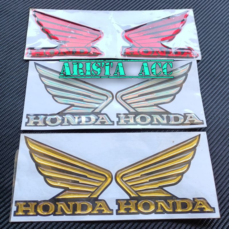 emblem timbul stiker logo SAYAP WINGS HONDA KUALITAS TERBAIK MURAH