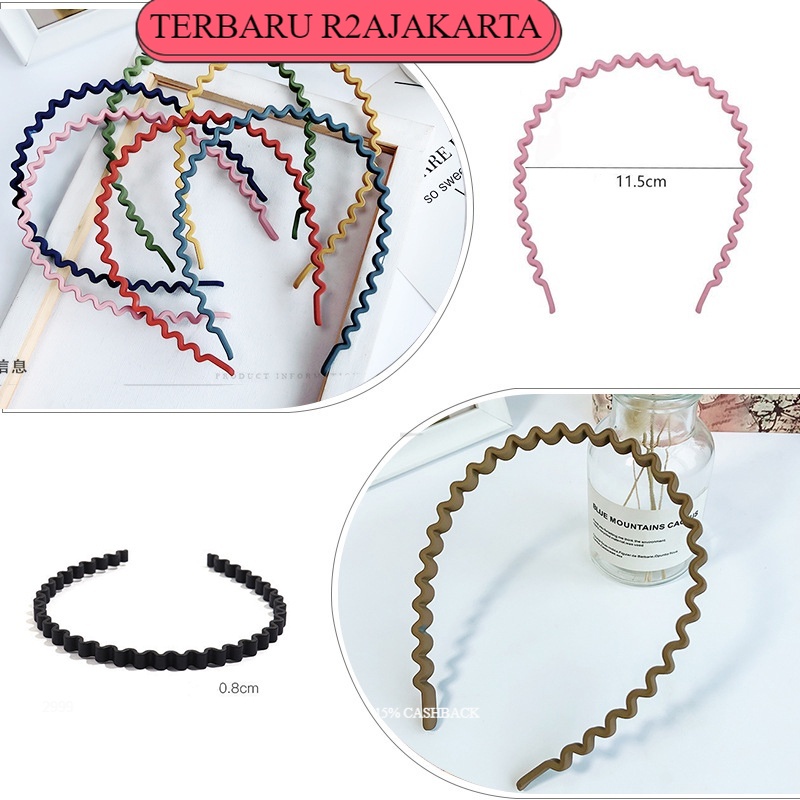 TERBARU COD Bando Rambut Fashion Wanita Korea Model Gelombang Hiasan Kepala Bondu Doff Braided Matte BND19 R2a