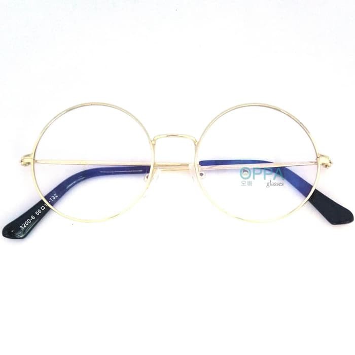 Frame Kacamata Korea Wanita OPPA OP23 FGD Gold Bulat Fashion