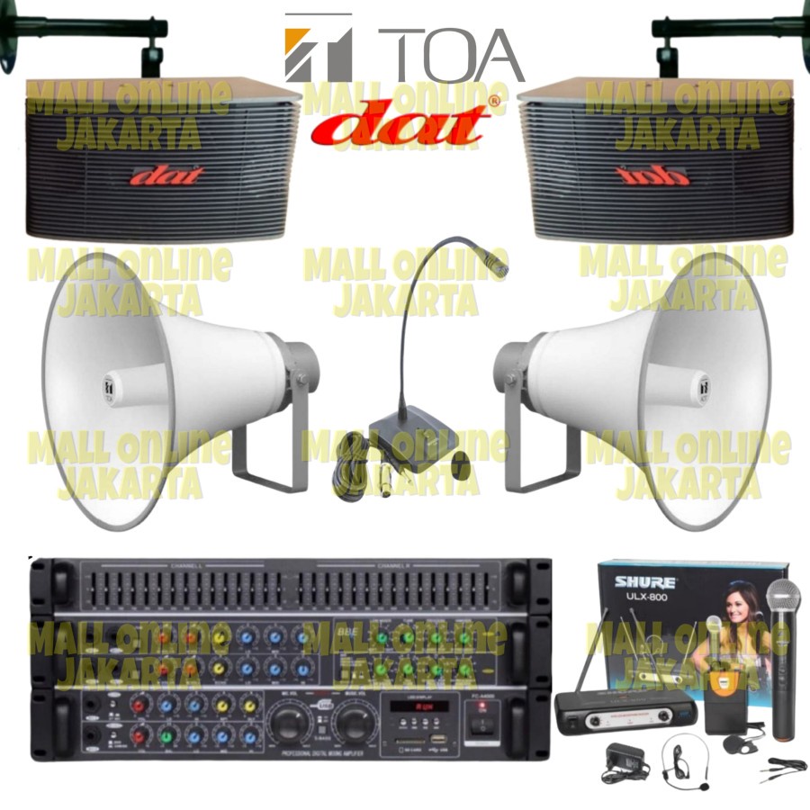 Paket sound system Masjid Toa speaker Mushola Dat 10 inch dalam luar