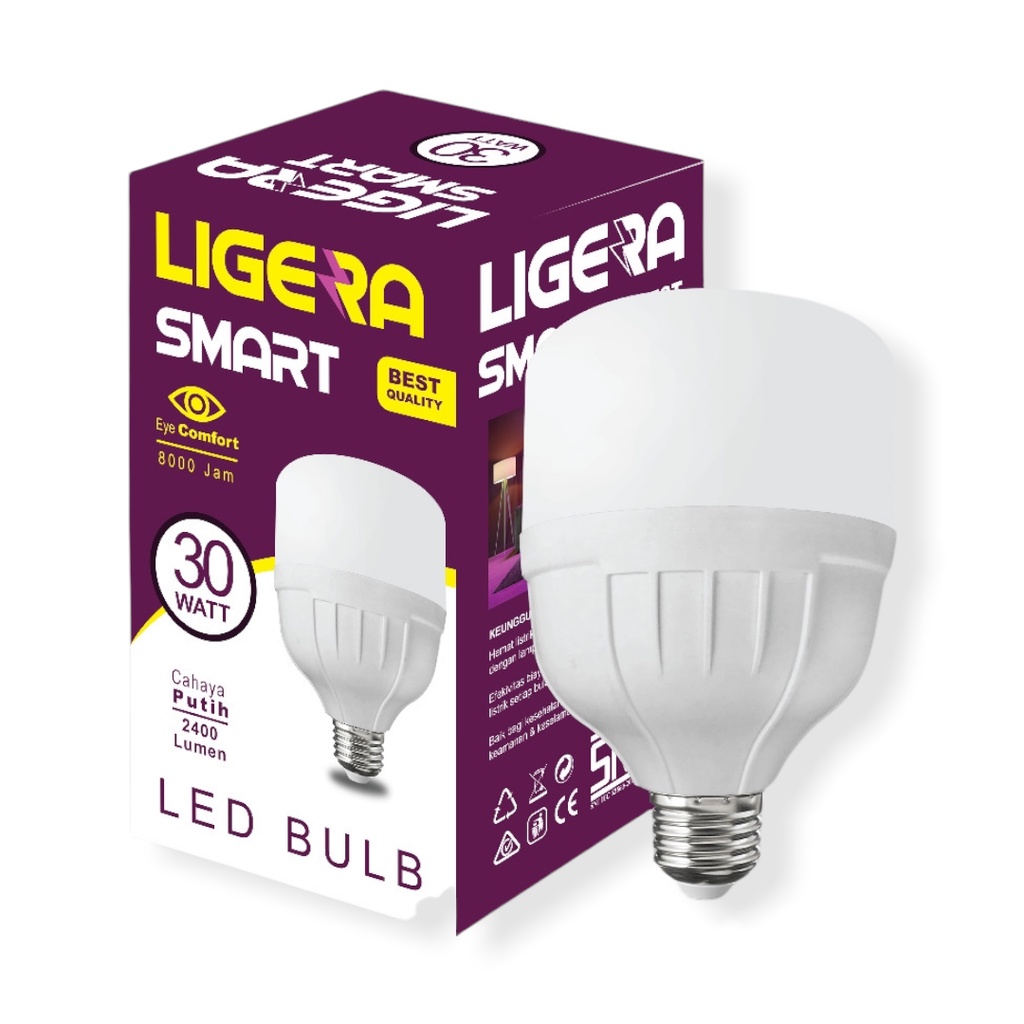 LIGERA Smart Lampu LED Capsule 30 Watt - Cahaya Putih