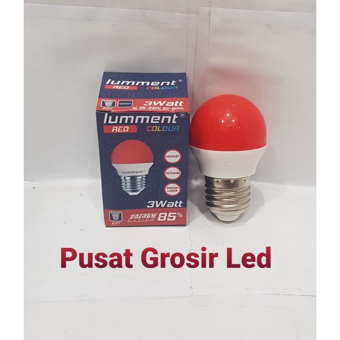 Lampu Led Warna 3 watt Lumment - Lampu Led Ping pong 3 watt warna