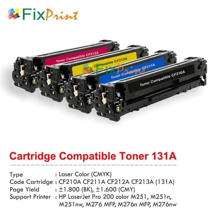 Cartridge Toner Compatible CRG416 Canon 416 Black Cyan Magenta Yellow