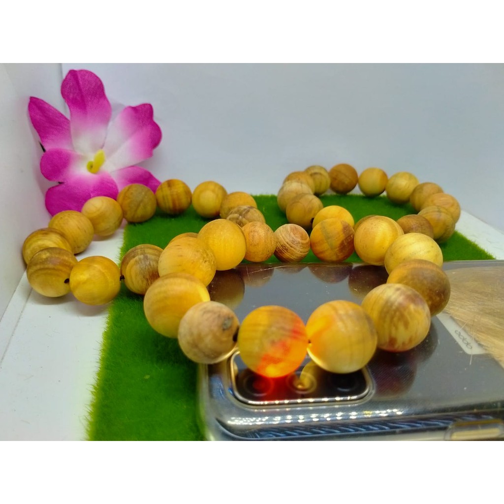 Gelang Getah Kayu Pinus / Gelang pinus damar / Gelang pinus tembus cahaya / Gelang pinus 16mm super