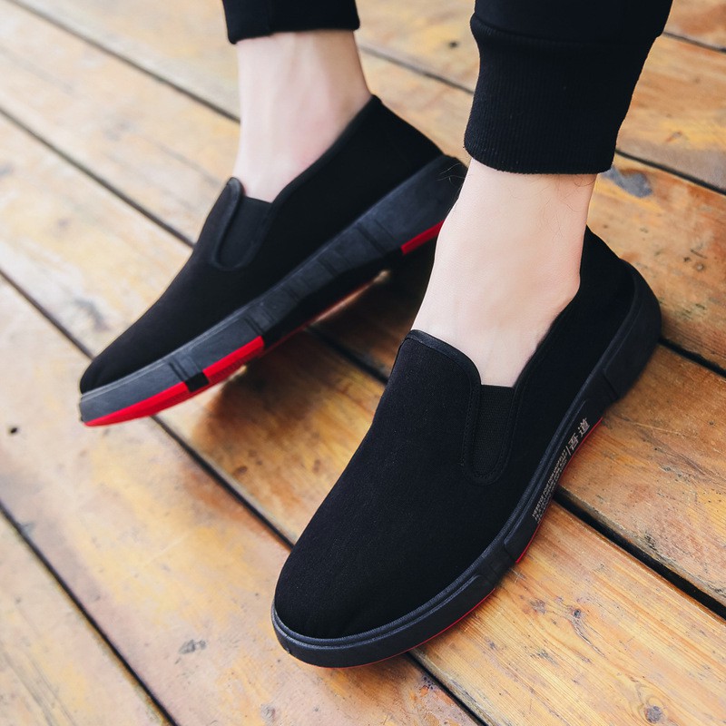 1001 IMPORT SEPATU SLIP ON PRIA SPORT SIMPLE FREE BOX DAN KAOS KAKI !!! - 2 WARNA