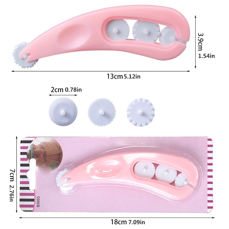 4 Roda Pemotong Fondant / Icing / Sugar Craft DIY Untuk Dekorasi Kue