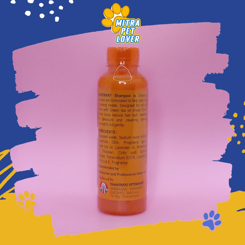SHAMPO &amp; CONDITIONER KUCING - ROSEMARY CAT SHAMPOO 250ML ORIGINAL - UNTUK MELEMBUTKAN DAN MENGEMBANGKAN BULU KUCING KITTEN WANGI HARUM SEGAR - PET ANIMAL HEALTHCARE AND VETERINARY TAMASINDO OBAT KESEHATAN VITAMIN HEWAN BINATANG PELIHARAAN MITRAPETLOVER