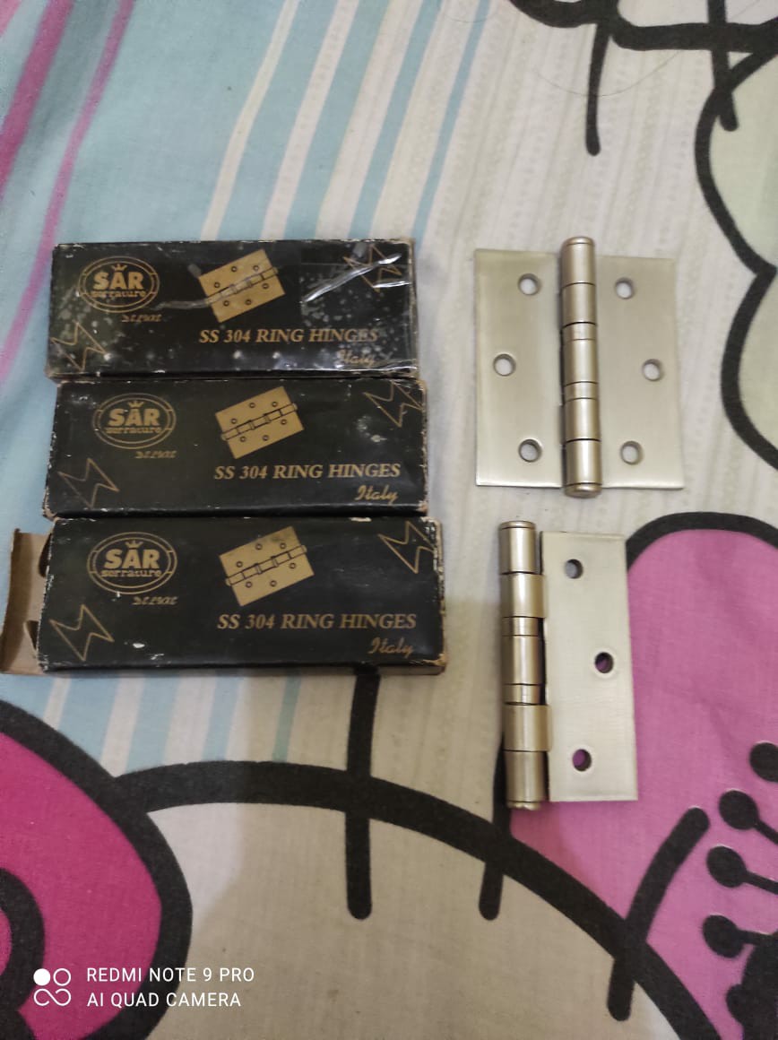 Engsel Jendela 3 Inch Silver Satin Grt