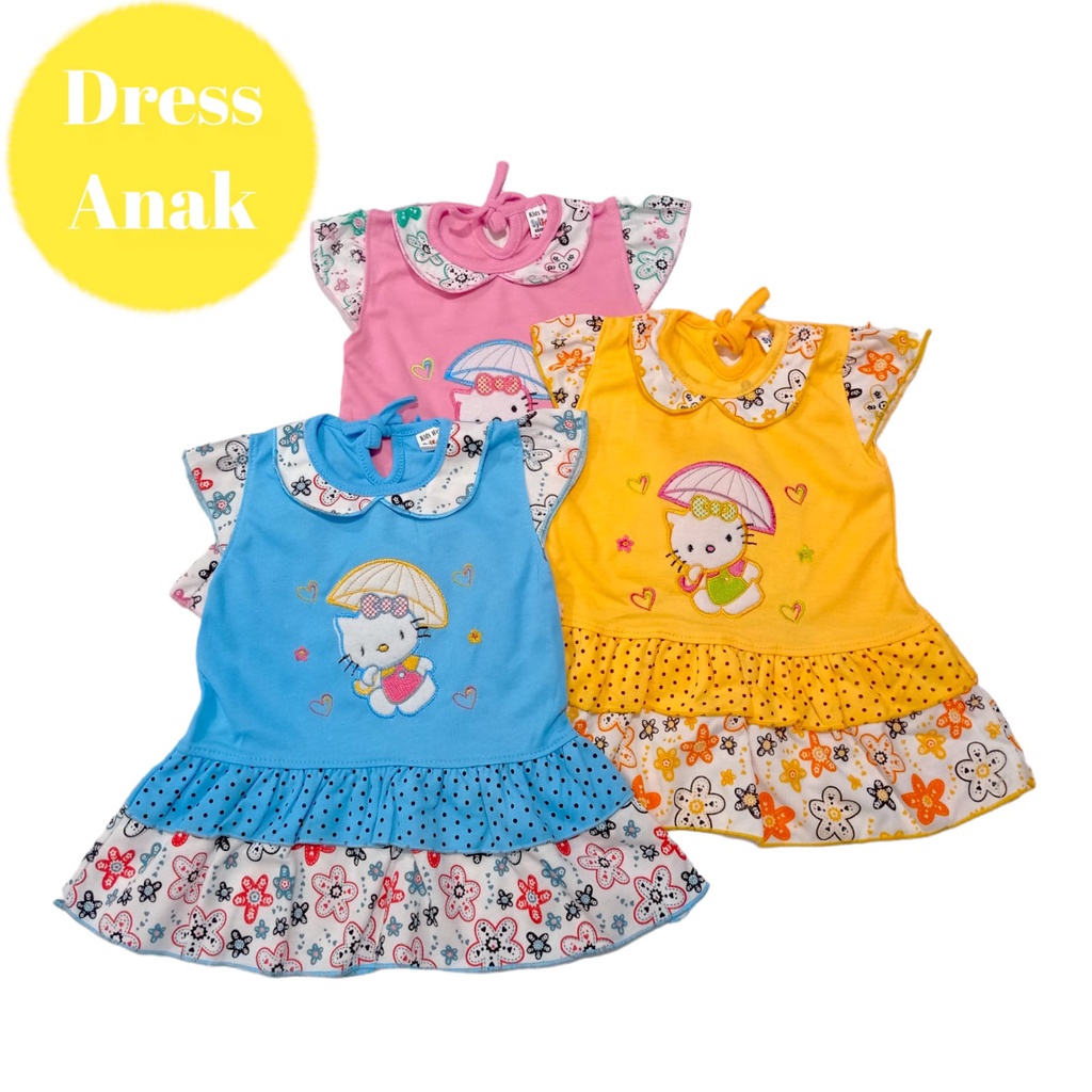 Baju Anak Perempuan Baju Bayi dress Perempuan 0-1 tahun