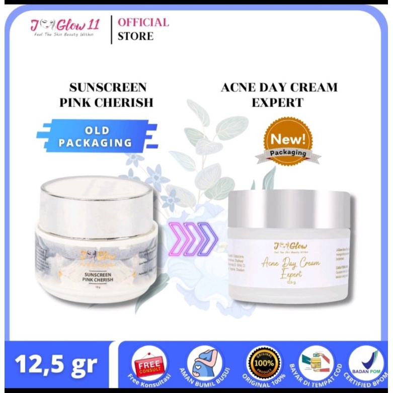 Jglow Cream Siang acne , Day Extra Acne,Day sensitif original