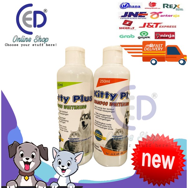 KITTY PLUS SHAMPOO WHITENING 250ML UNTUK KUCING &amp; ANJING