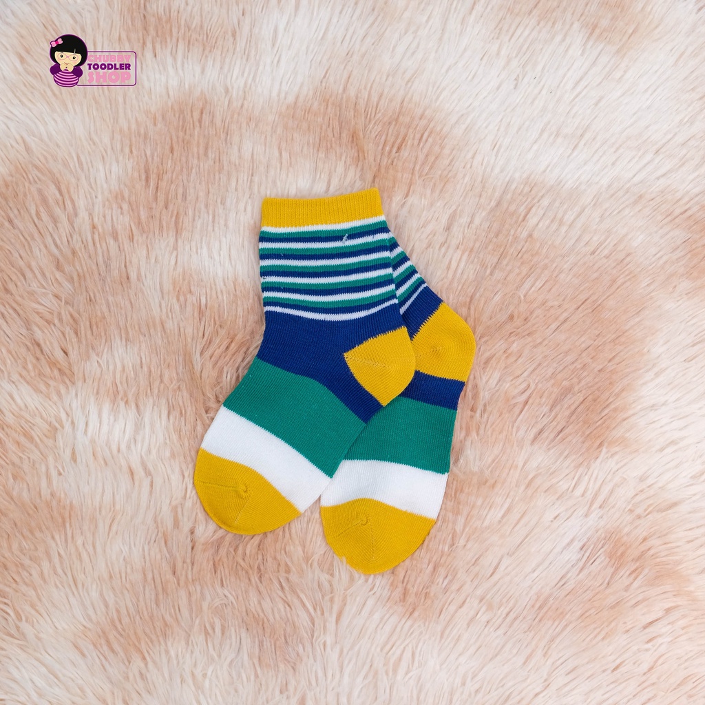 Minipetite SC2203  Kaus kaki anak usia 1 - 7 tahun Kaos kaki anak katun motif kartun dino bahan lembut adem kaos kaki anak import katun murah