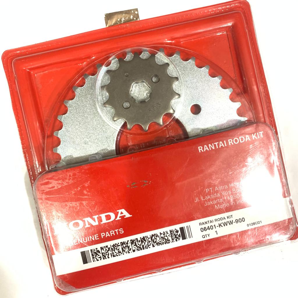 GEARSET RANTAI REVO ABSOLUTE 110 FIT BLADE NEW 06401-KWW-900 ASLI HONDA