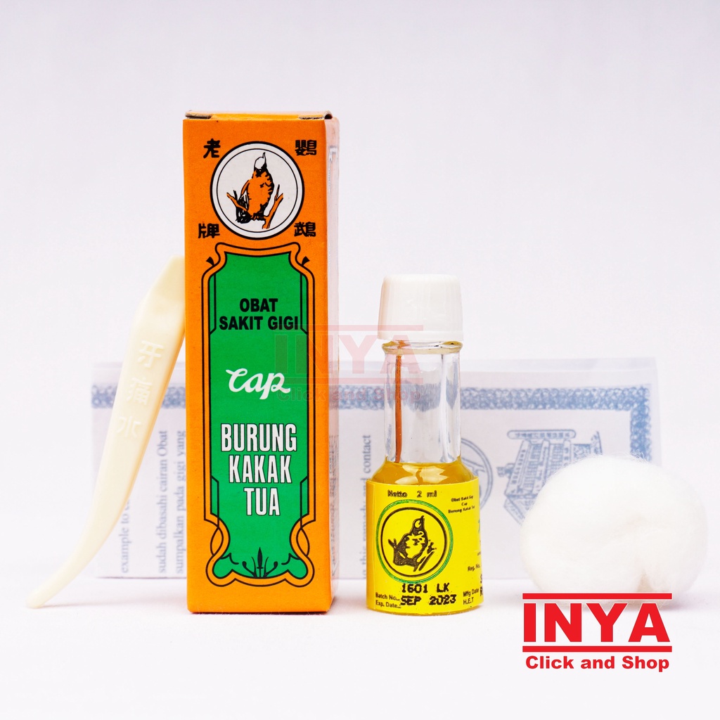 OBAT SAKIT GIGI CAP BURUNG KAKAK TUA 2ml PARROT BRAND - Toothache Remedy