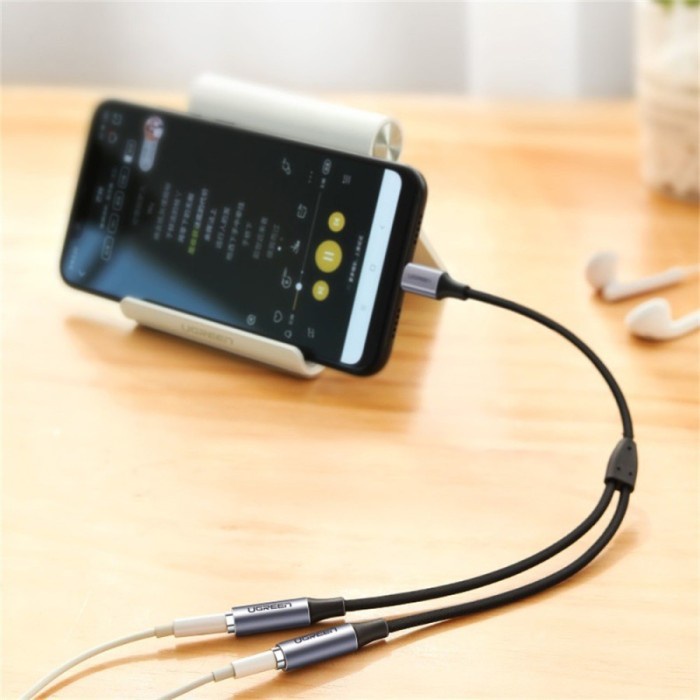 UGREEN Kabel Splitter Handsfree Earphone USB Type C To Dual Jack 3.5mm AV144 30732