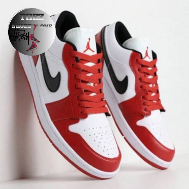 Nike Air Jordan 1 Low White Red Premium Original Thez_Shoesone