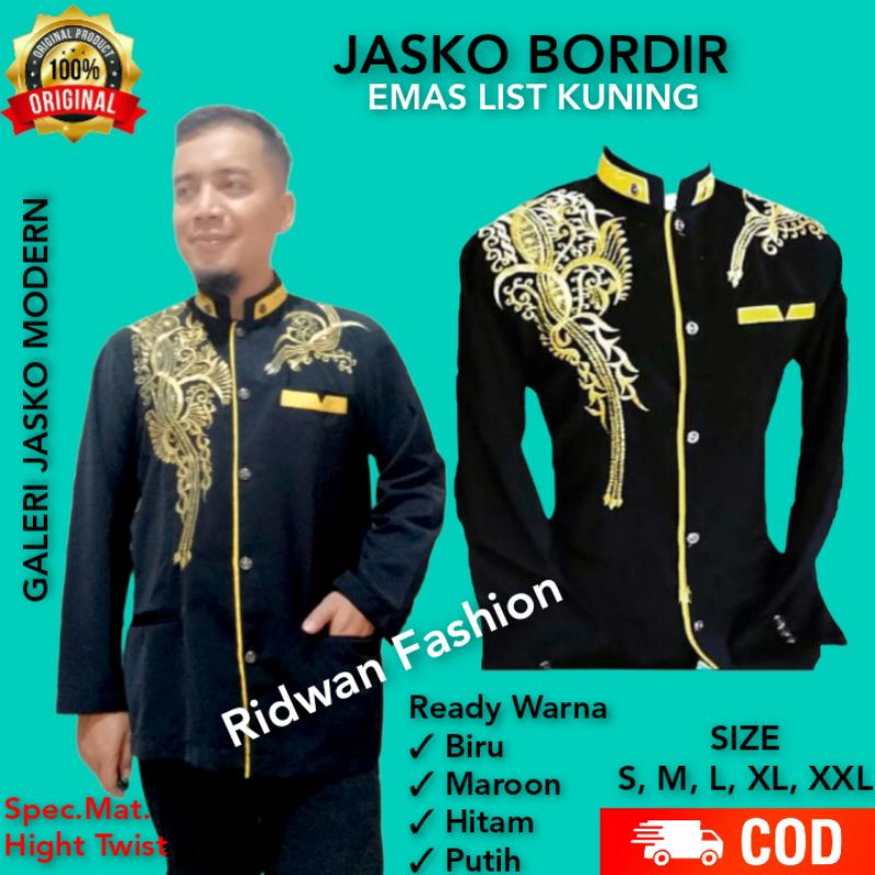 Jasko Bordir Emas | Jasko Hitam Bordir | Koko Putih Bordir | Jas koko dewasa | Koko Bordir | Jasko