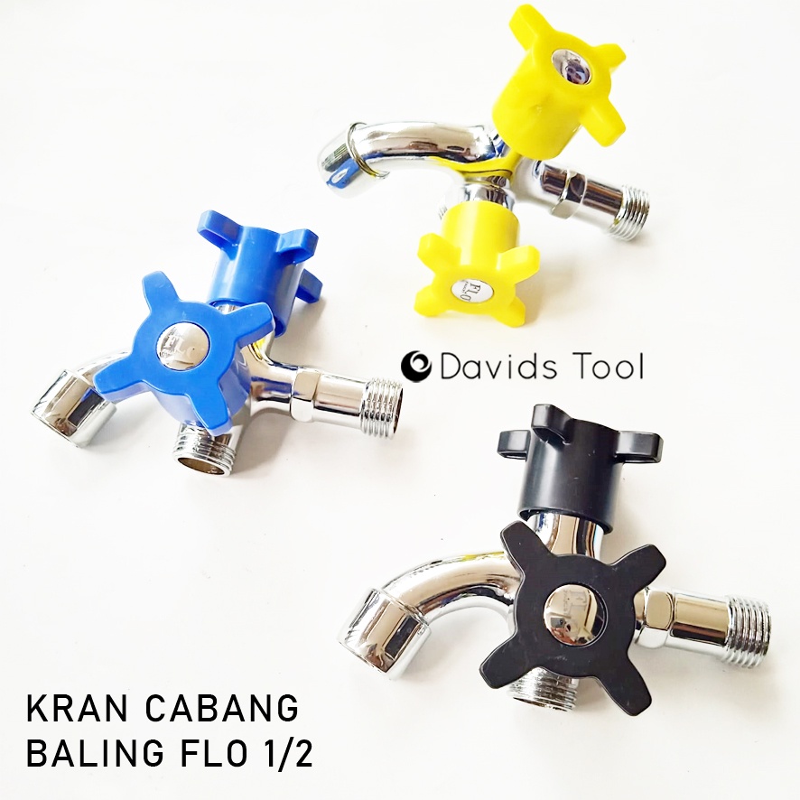 Kran Shower Cabang Sower Keran Double Dobel Flo Warna